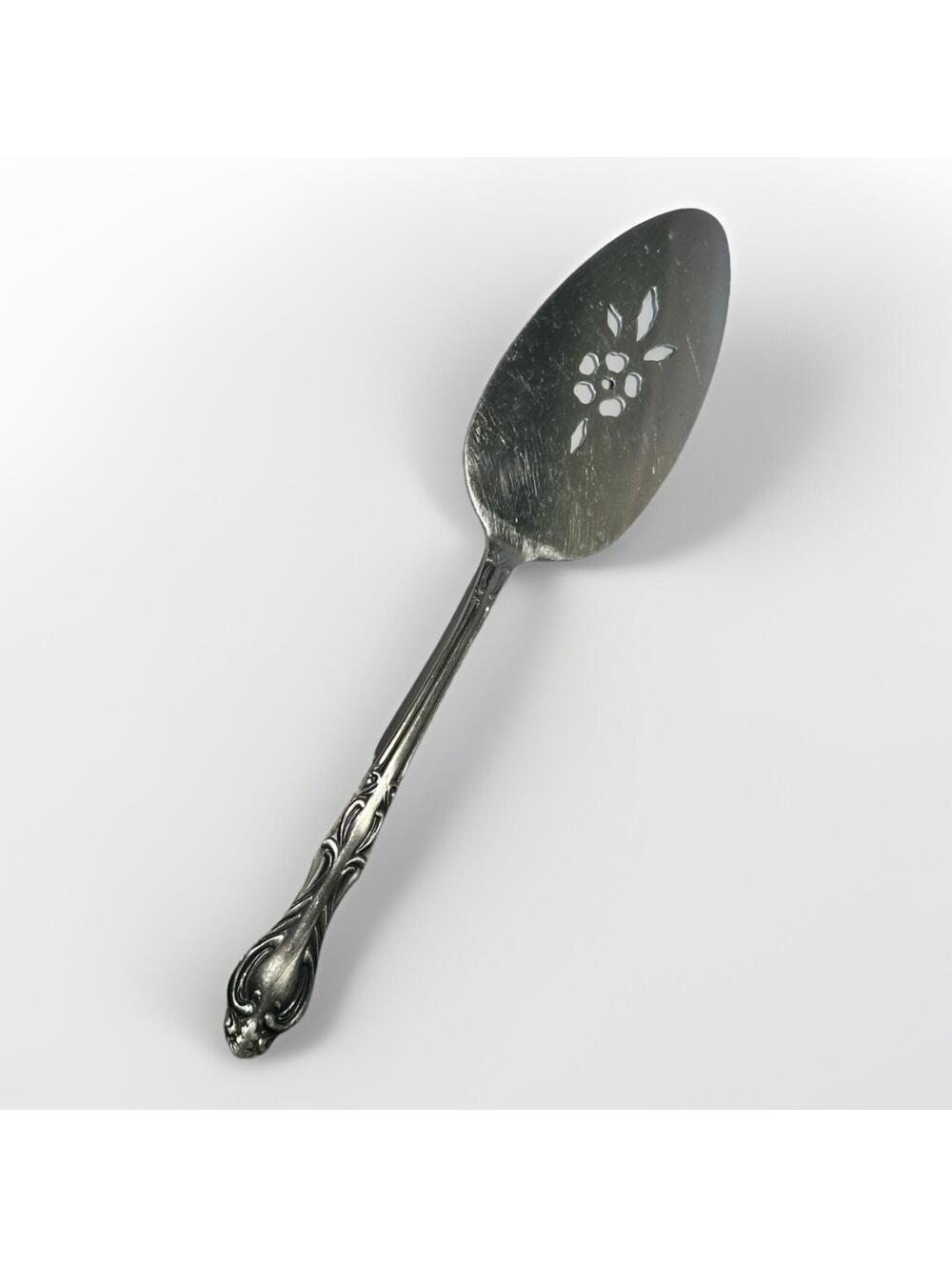 Vintage National Stainless Steel Narcissus Pie Cake Serving Server Made in Japan